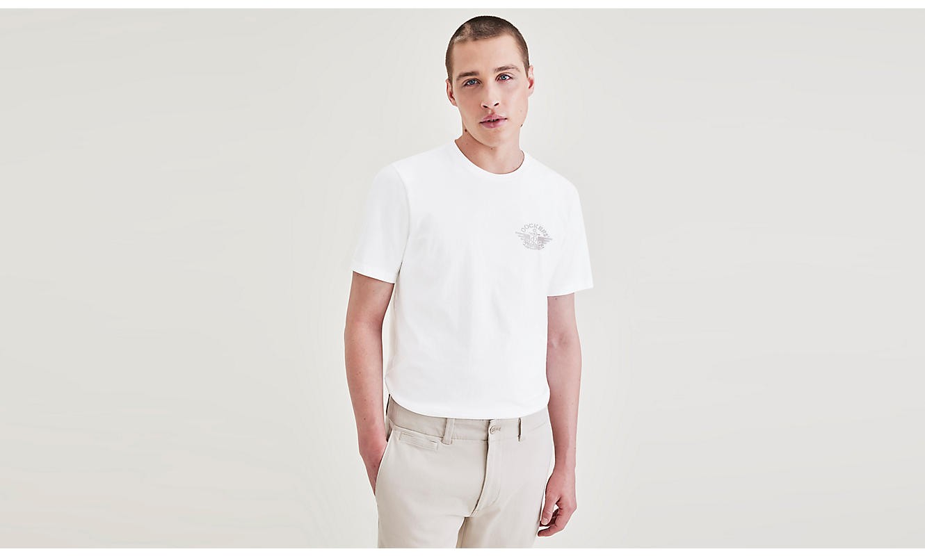 Dockers graphic tee mini wing  logo lucent white
